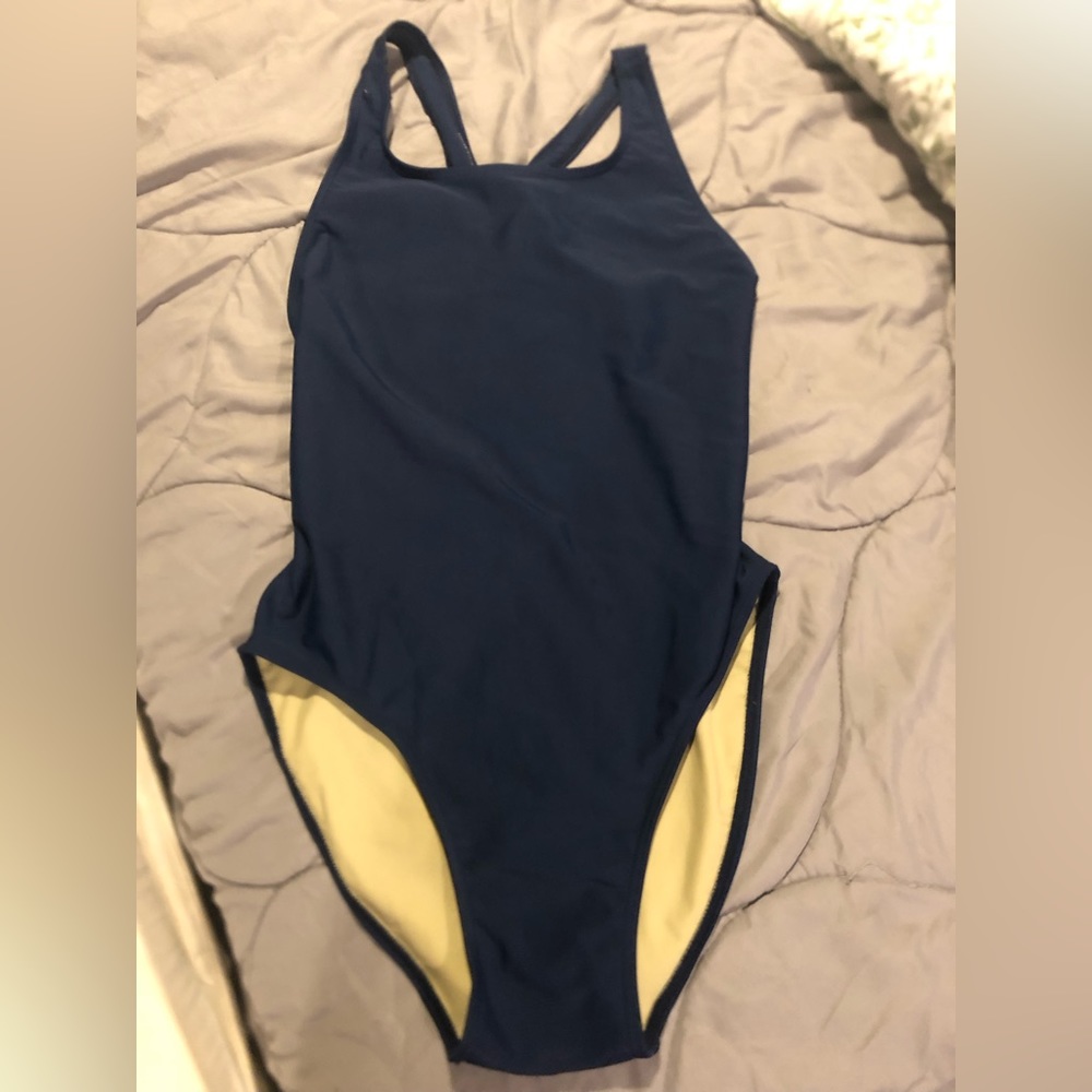 Navy bathing suit. NWT.